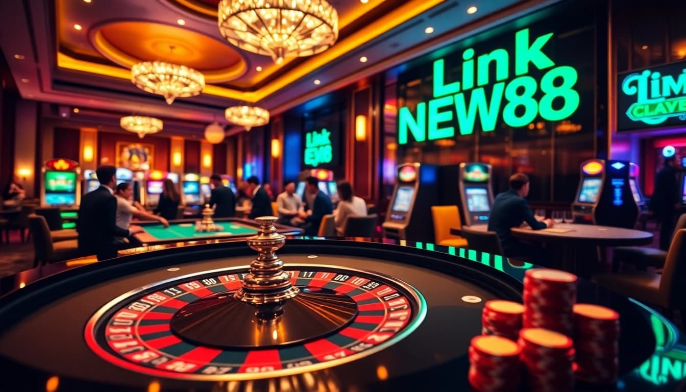 Experience the thrill of winning at Link NEW88 with an exciting casino game atmosphere.