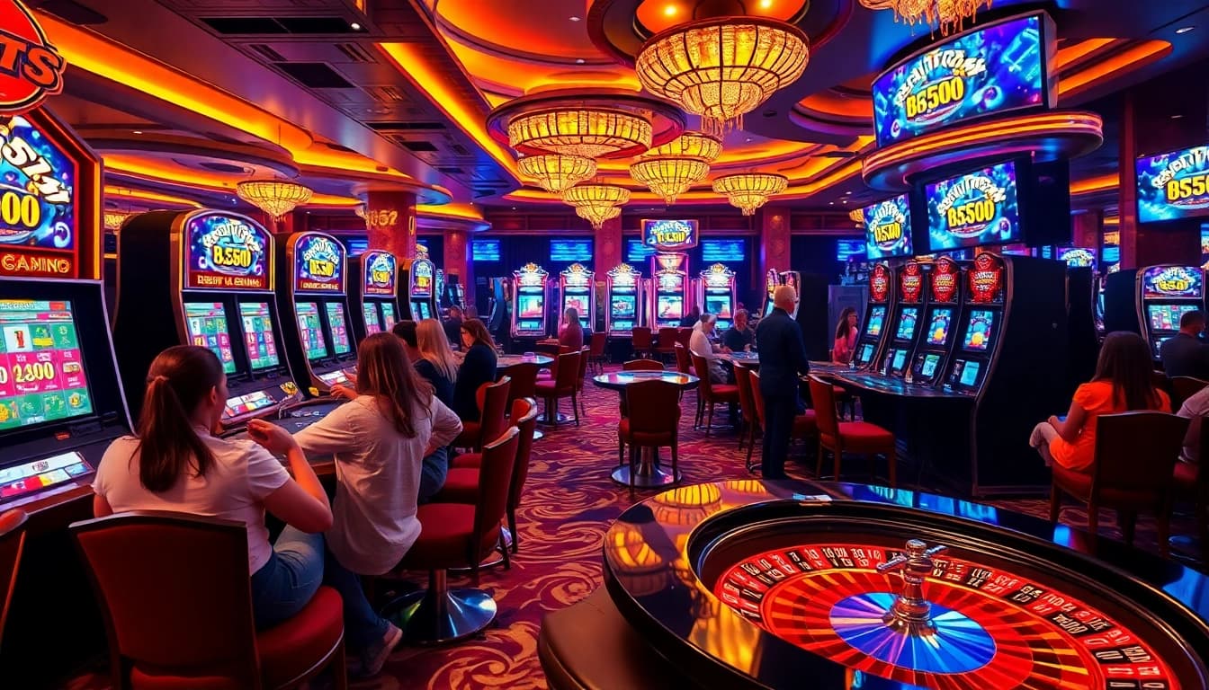 B52 gamblers enjoying thrilling gameplay at luxurious casino tables.