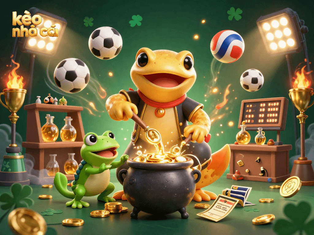 Engage in thrilling kèo nhà cái betting with dynamic sports elements and magical gold