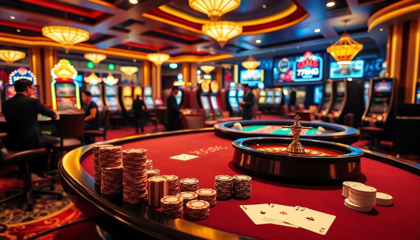 Experience the excitement of gambling at nhà cái 79king with vibrant poker tables and lively gameplay.