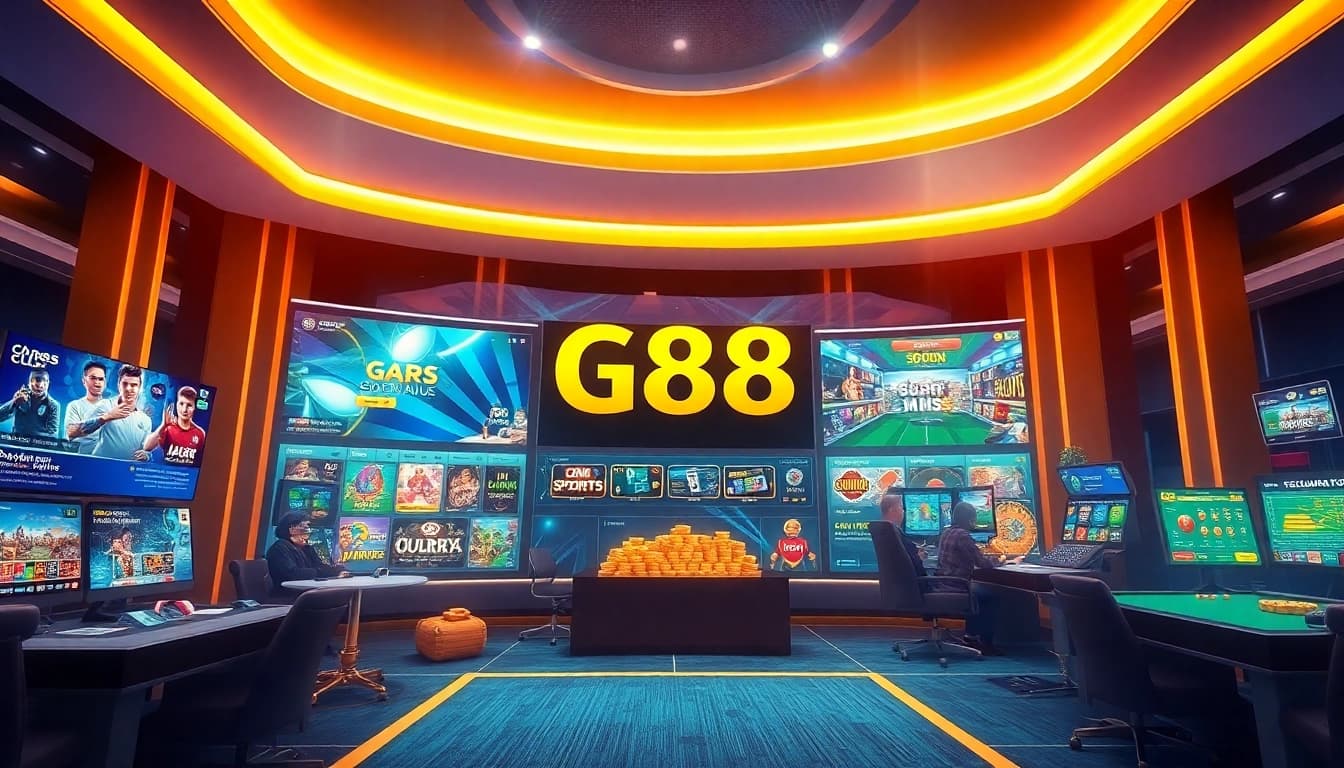 Engaging online gaming interface of G88 Club showcasing multiple gaming options in a vibrant, modern design.