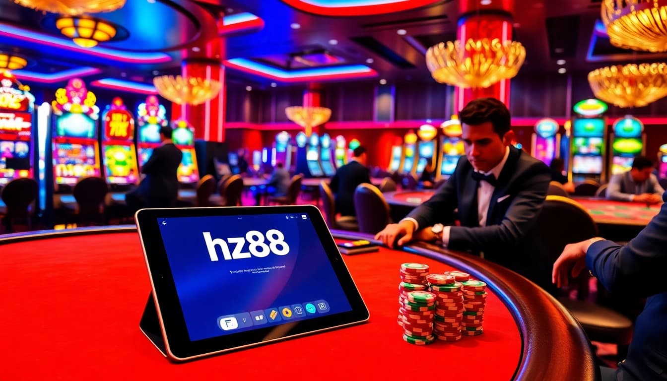 Experience high-stakes gaming at hz88, featuring professional poker and vibrant slot machines.