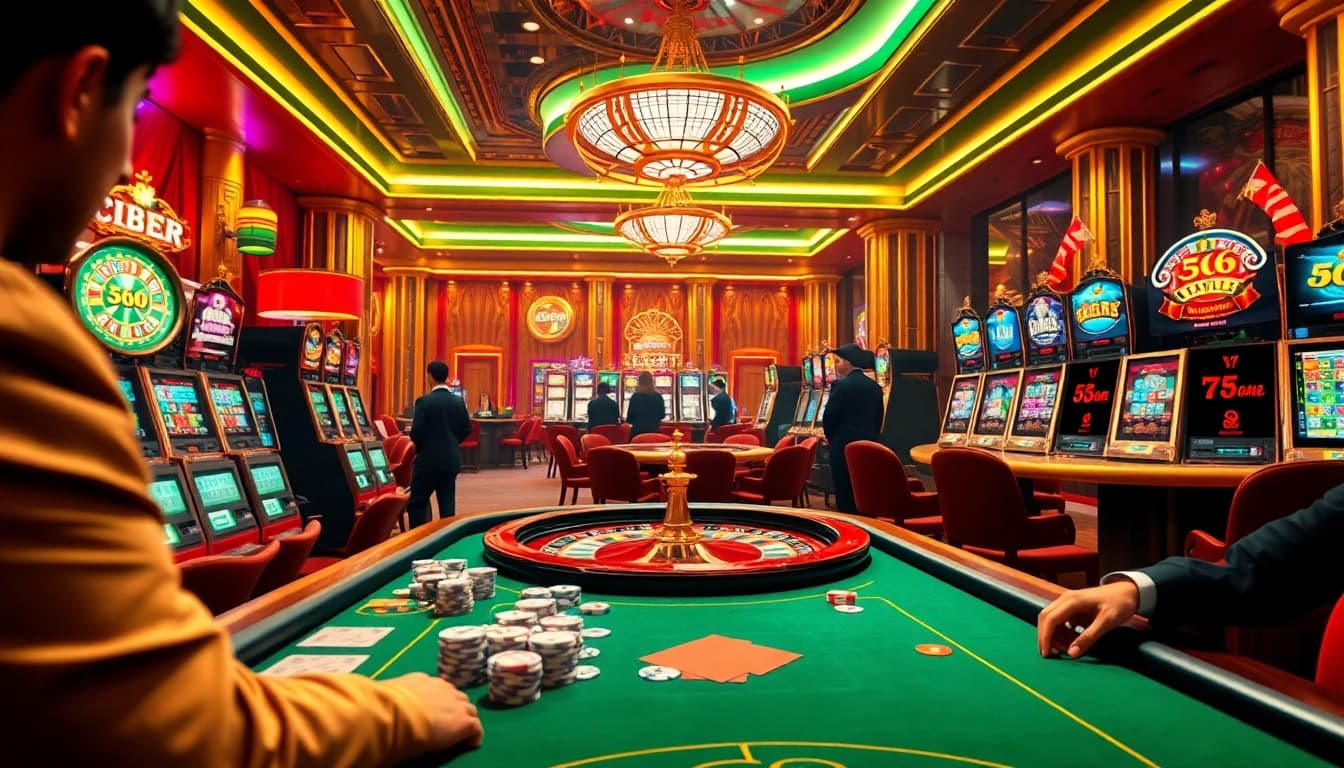 Experience the thrill of 68 game bài at an exciting casino, featuring poker, roulette, and vibrant slot machines.