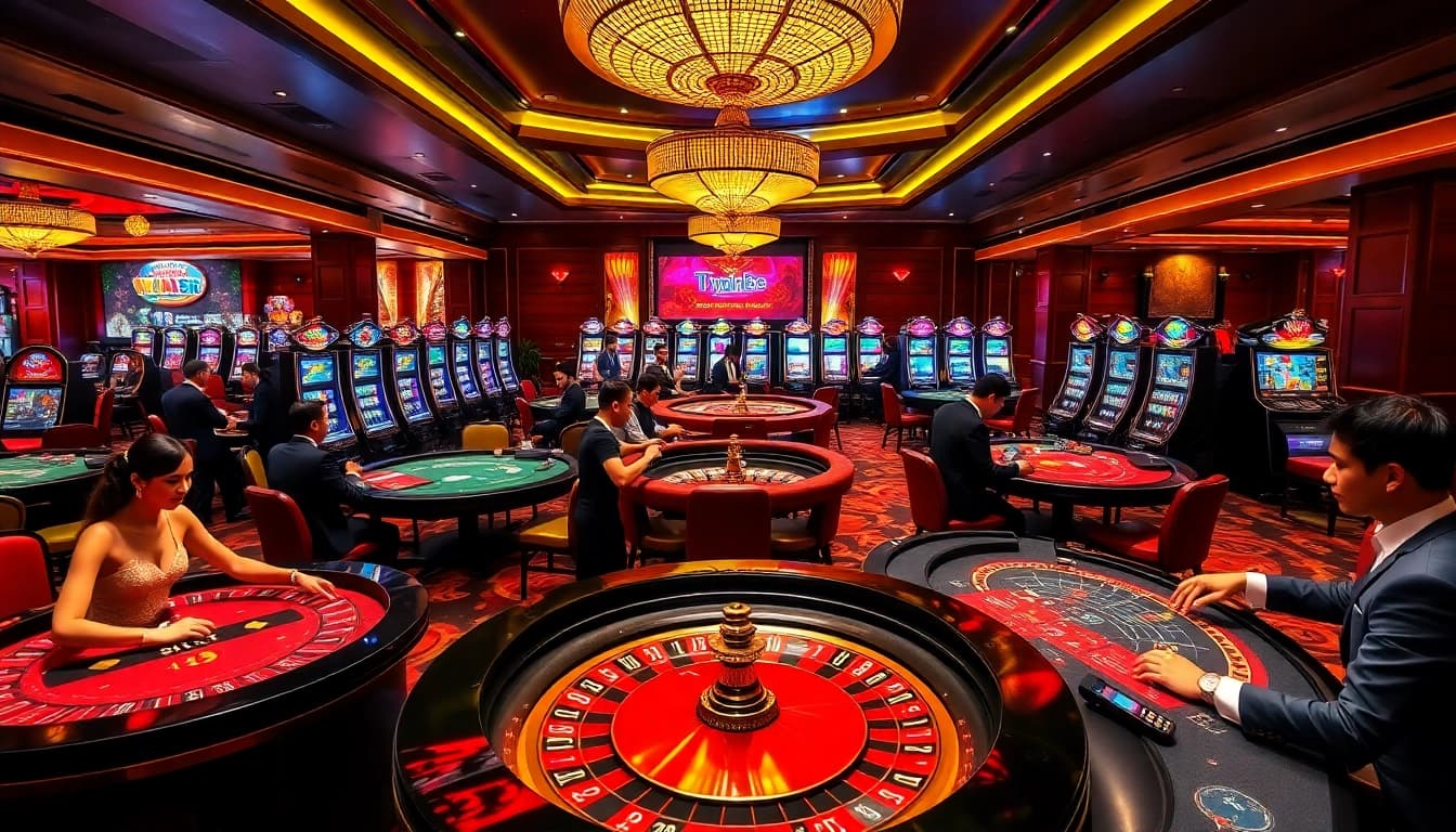 Experience the excitement of Typhu88 with vibrant casino action, slots, and engaging players.