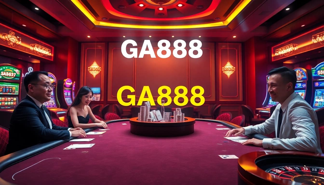 Experience the excitement of gambling at GA888 with vibrant casino tables and thrilling gameplay.