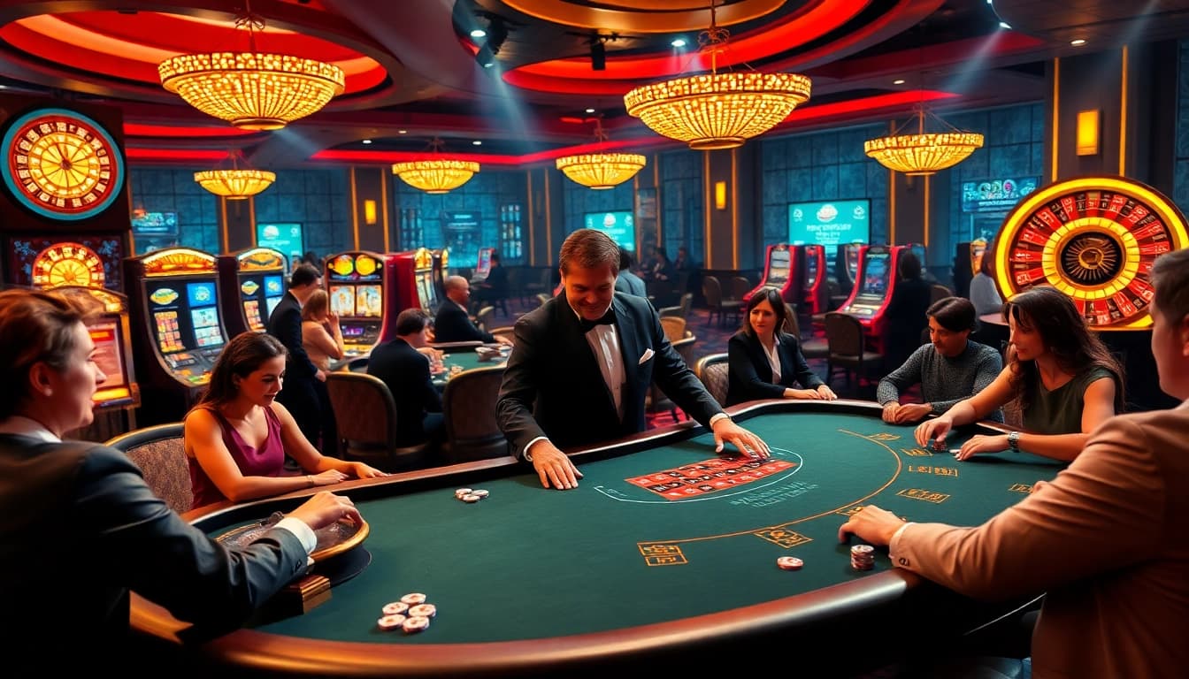 Exciting Blackjack gameplay at 888new com's vibrant casino table with poker chips and a professional dealer.