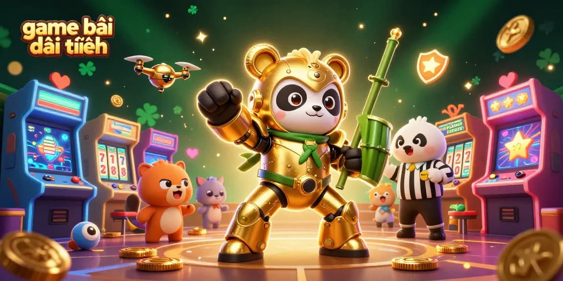 Engage in exciting game bài đổi thưởng with dynamic characters and vibrant casino elements.