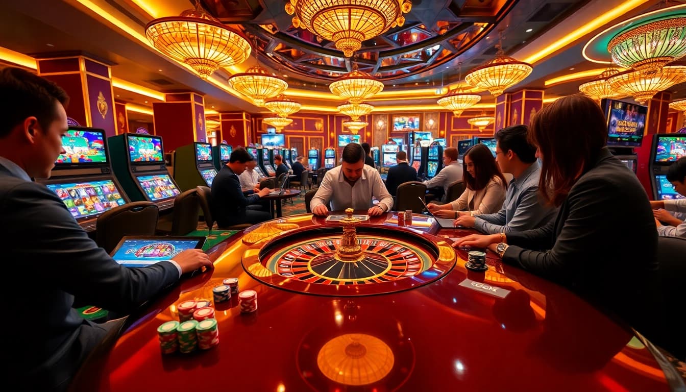 Engage in exciting online gambling at 88XX with vibrant casino elements and dynamic player interaction.