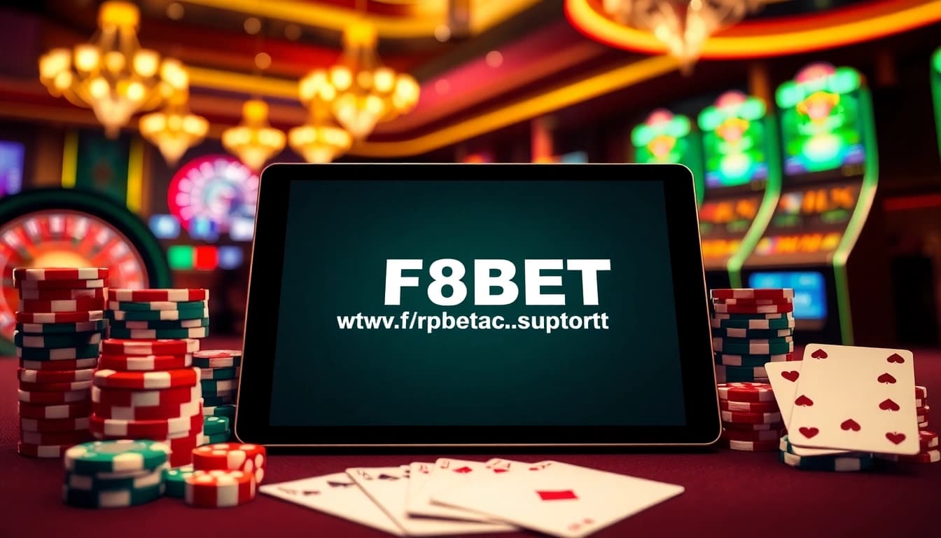 Experience the thrill of online gambling at https://f8beta2.support/ with vibrant poker chips and immersive casino visuals.
