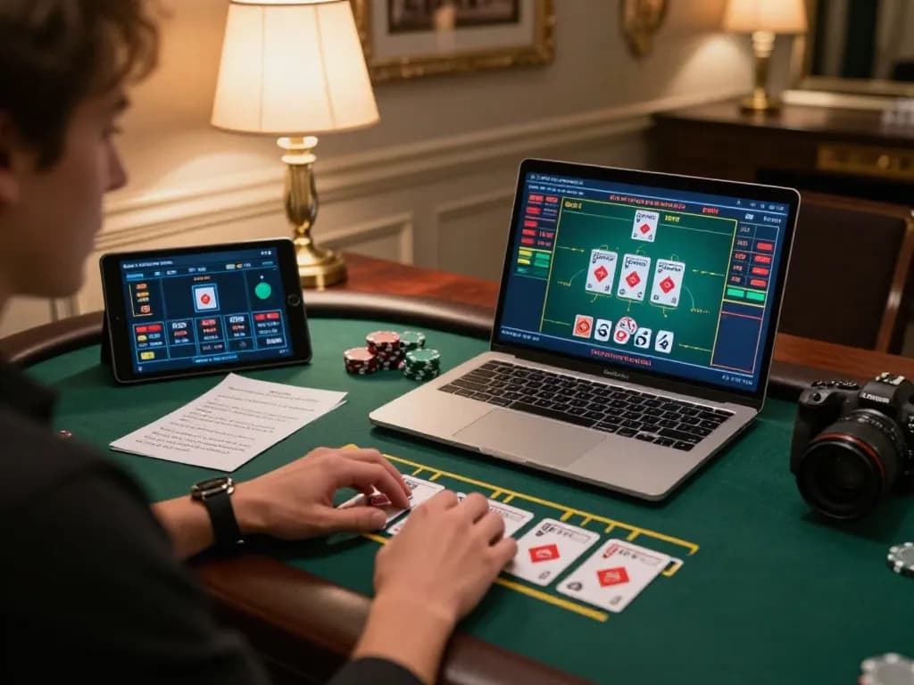 Engaging online blackjack gameplay at https://max88sss.com/ with detailed betting strategies on screen