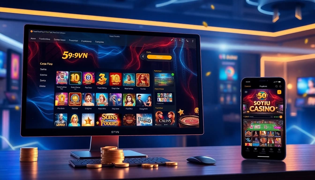 Experience the excitement of 69VN uy tín 2026 with a modern online gambling platform showcasing games and a sleek interface.