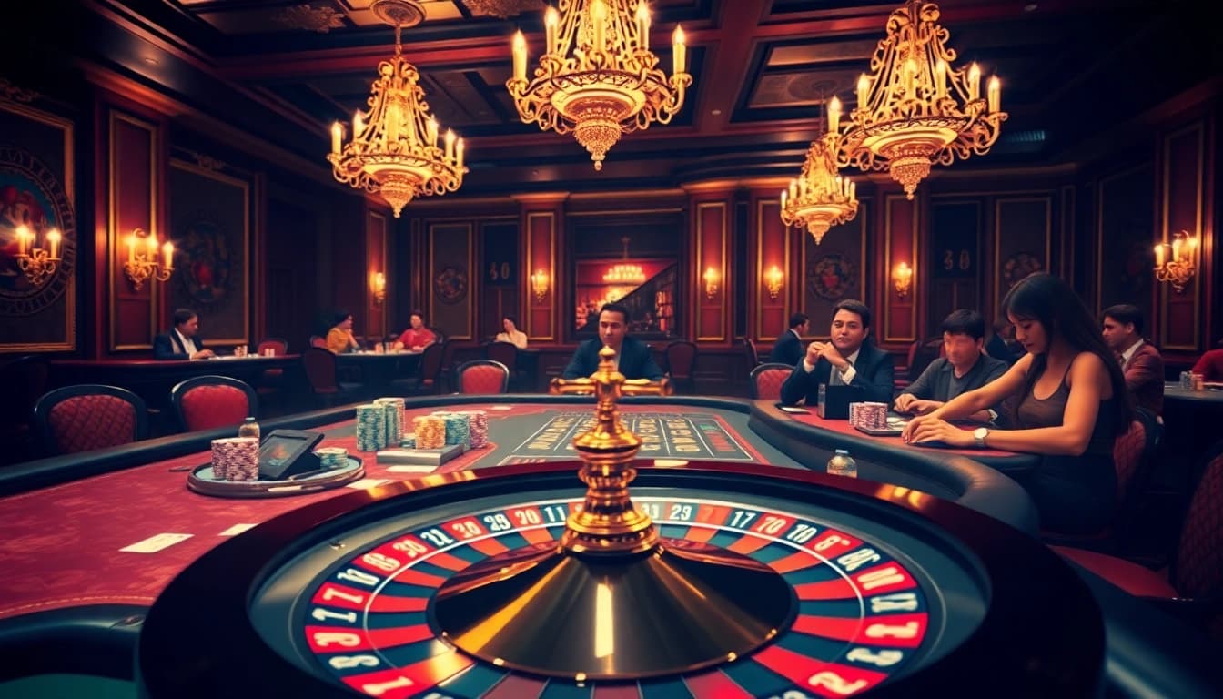 Experience the excitement of gambling at 789bet's luxurious casino table.