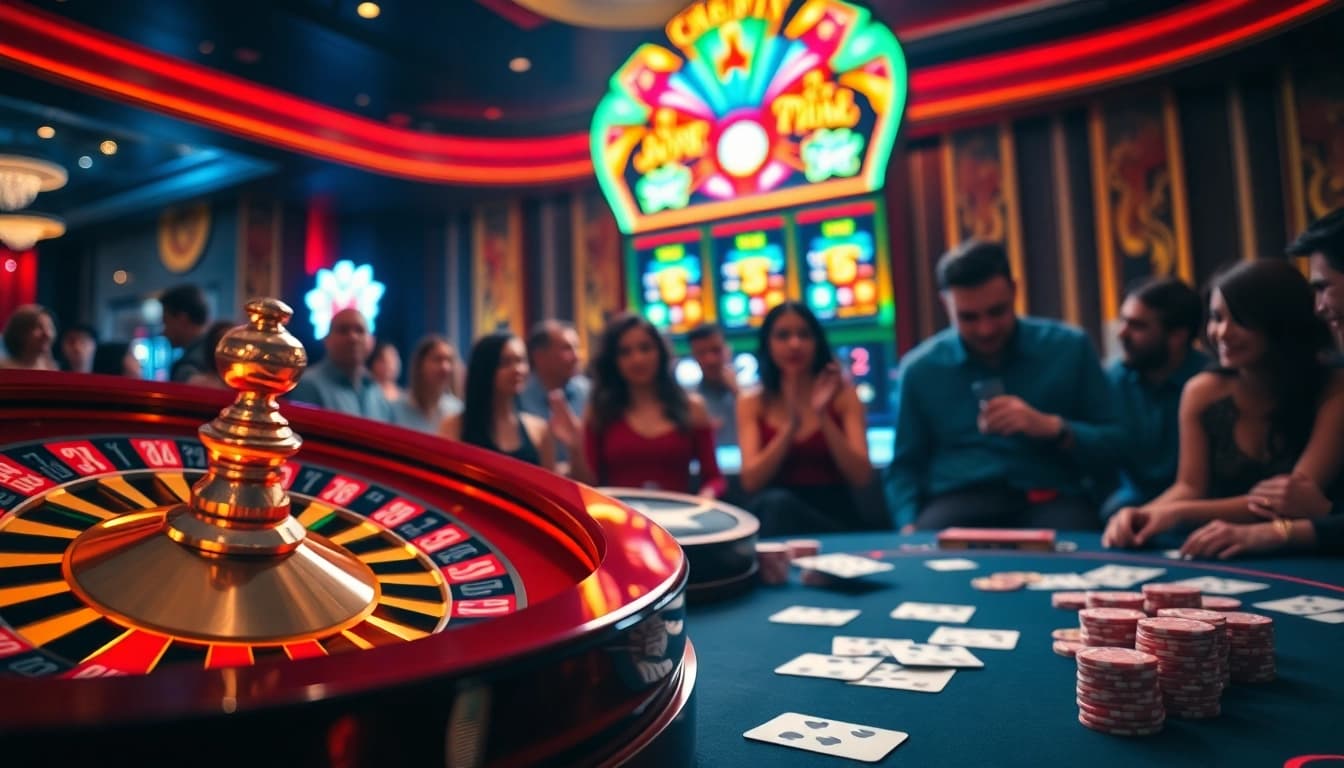 Experience exciting gaming at https://open88.gg/ with a luxurious casino scene filled with action.