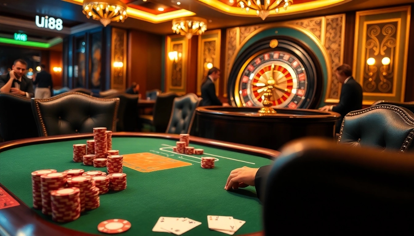 Experience the excitement of uu88 with vibrant poker chips and luxurious casino elements.