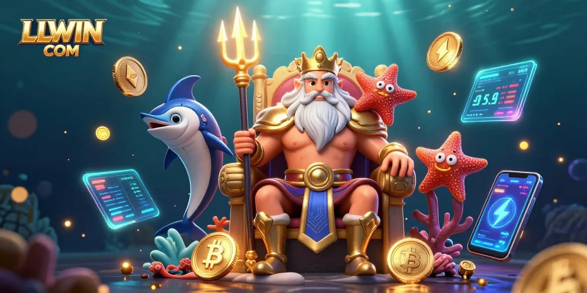 Experience thrilling gameplay at LLWIN COM with Neptune and crypto elements in vibrant 3D art.