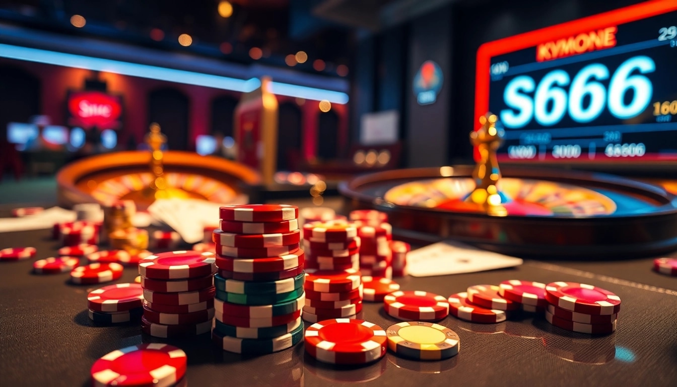 Experience an exhilarating round of poker at S666, with vibrant chips and cards ready to play.