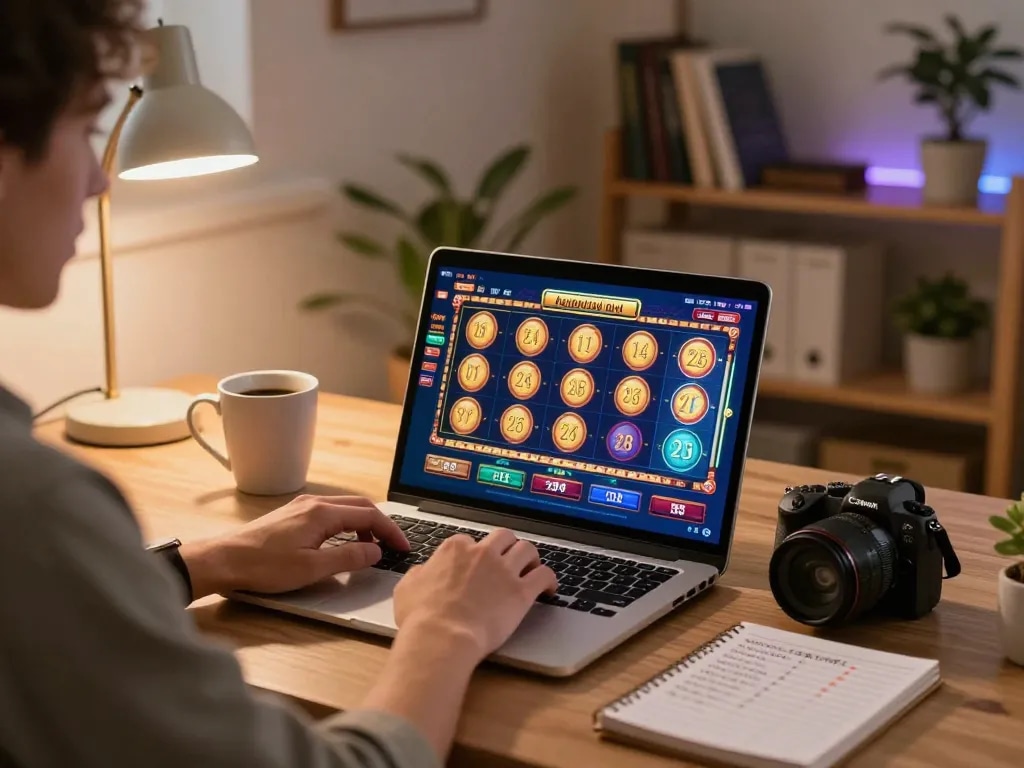 Engaging in thrilling online gaming at https://nk88.credit/ with vibrant slot game interface.