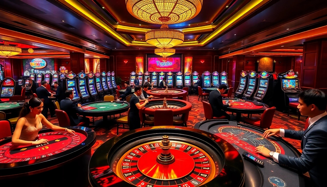 Experience the excitement of Typhu88 with vibrant casino action, slots, and engaging players.