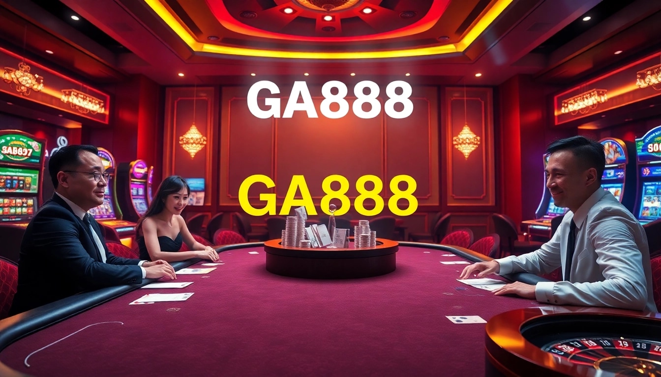Experience the excitement of gambling at GA888 with vibrant casino tables and thrilling gameplay.