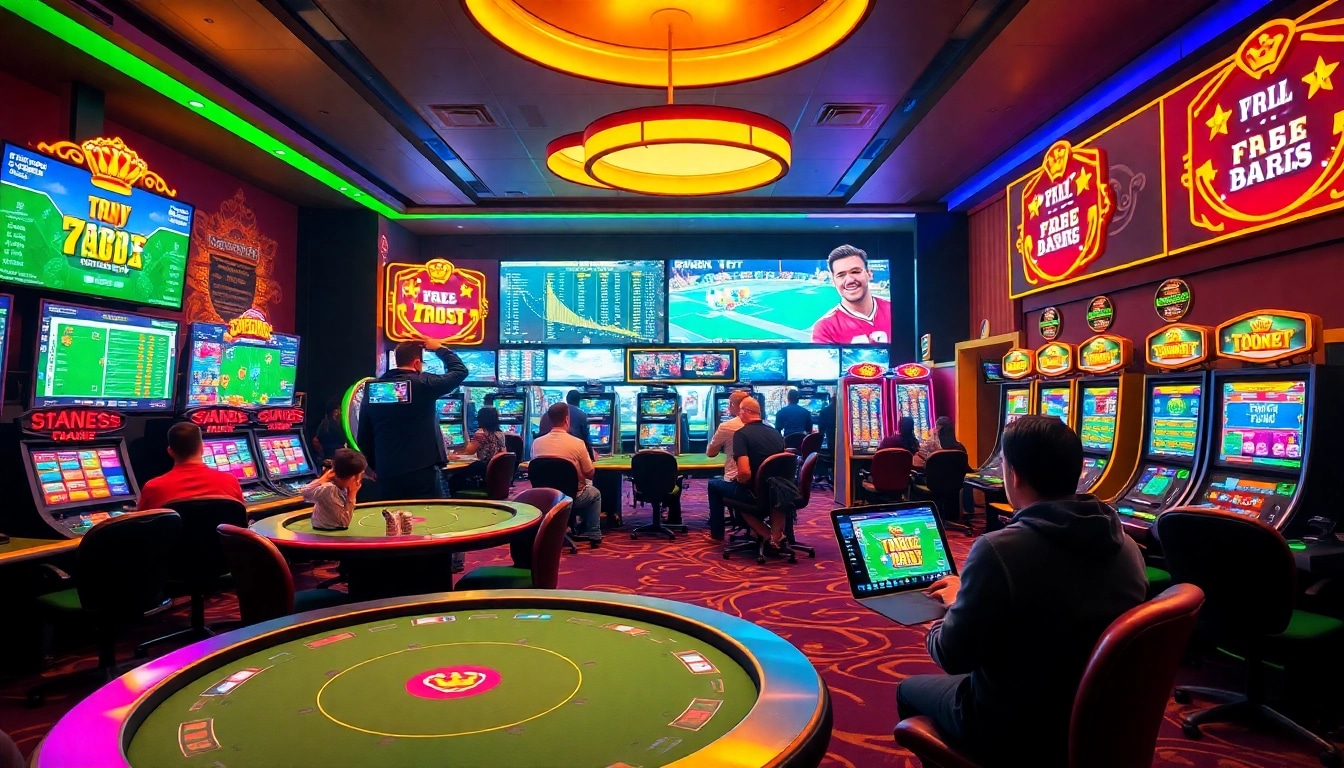 Exciting online betting scene at 789bet, showcasing vibrant casino games and digital devices.