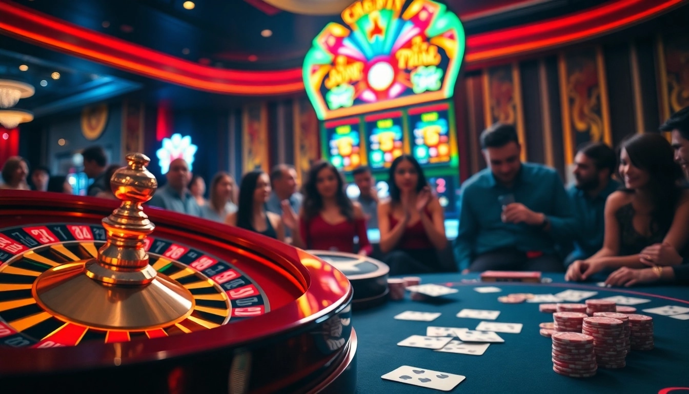 Experience exciting gaming at https://open88.gg/ with a luxurious casino scene filled with action.
