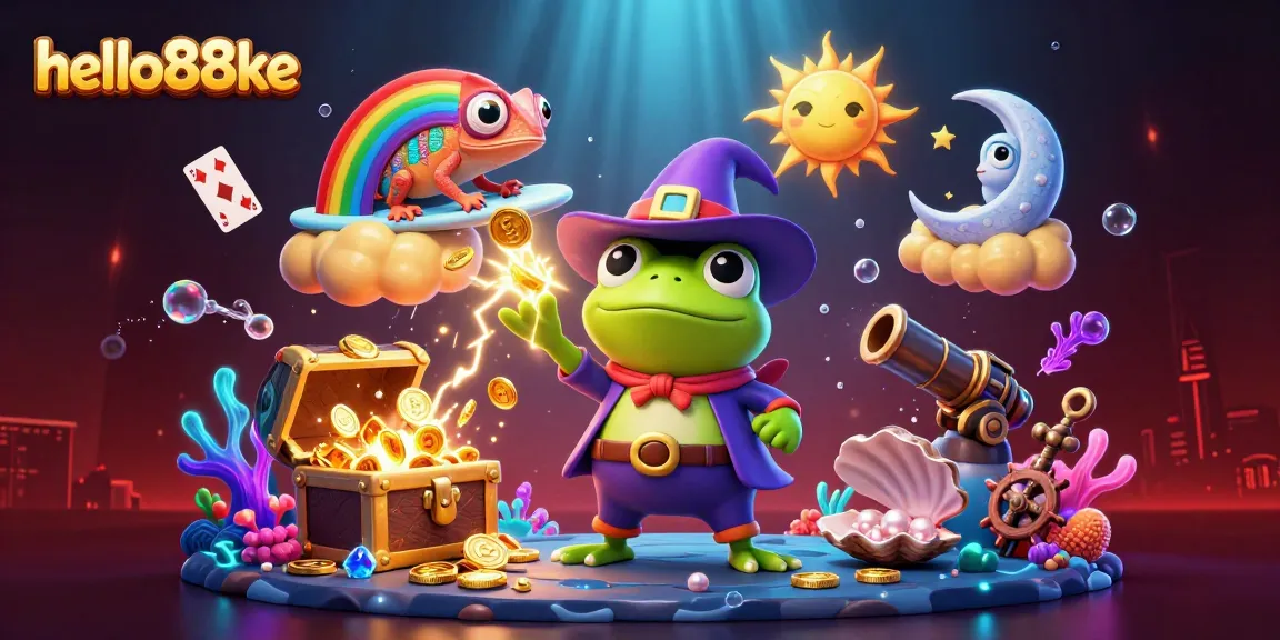 Engage with golden coin storm at hello88ke featuring playful characters in a magical casino setting.