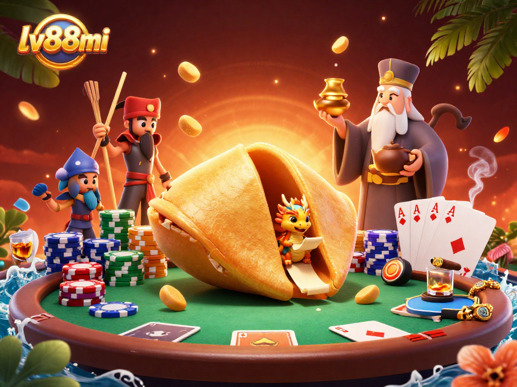 Engage with exciting poker gameplay at lv88mi featuring dynamic cartoon characters in a vibrant casino setting.