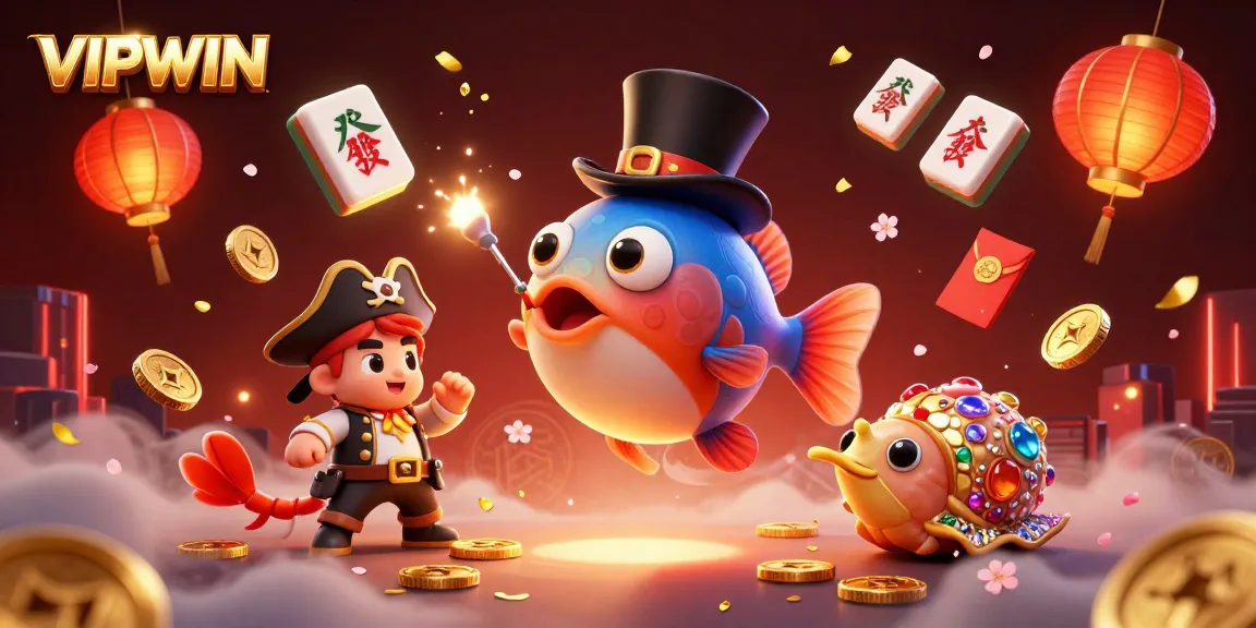 Engage with VIPWIN for thrilling casino experiences featuring a lively scene with rich visual elements.