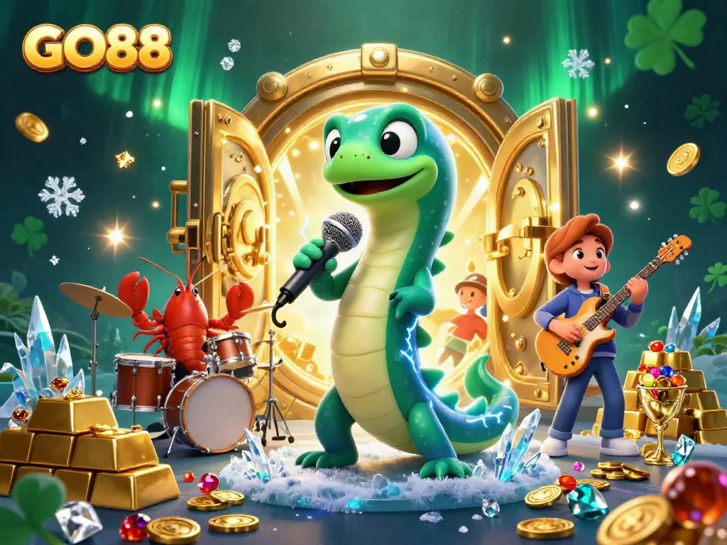 Celebrate wins at GO88 with an electric eel DJ, performing in an underwater casino