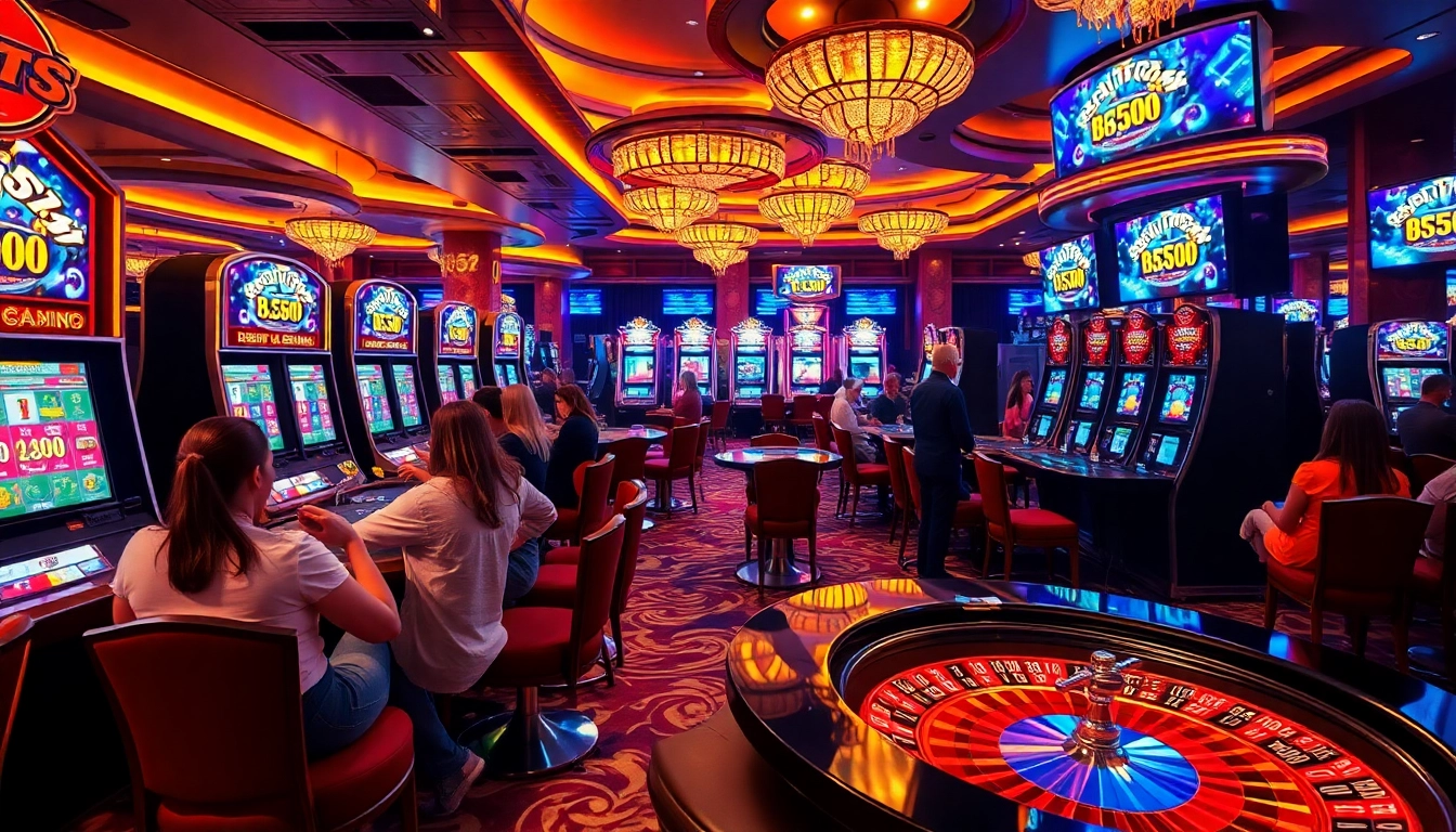 B52 gamblers enjoying thrilling gameplay at luxurious casino tables.