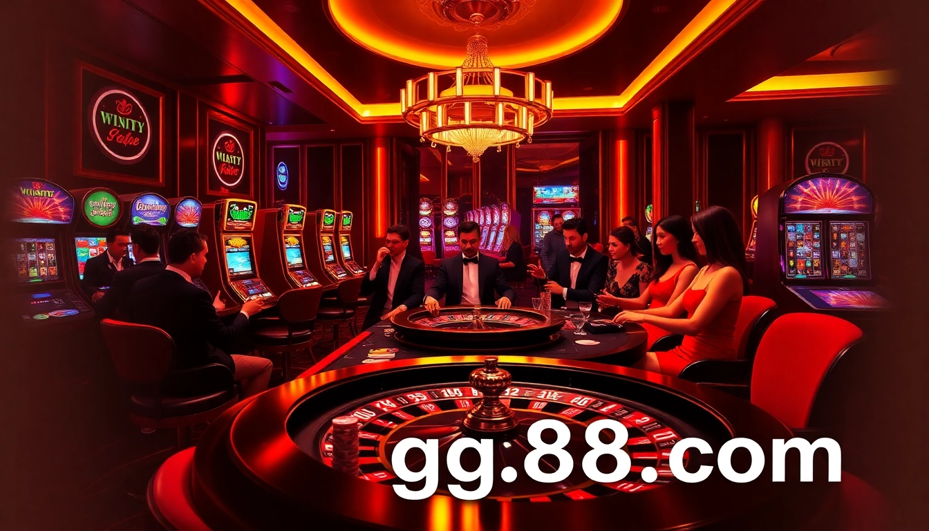 Experience thrilling gameplay at gg88.com with vibrant casino games and luxurious ambiance.