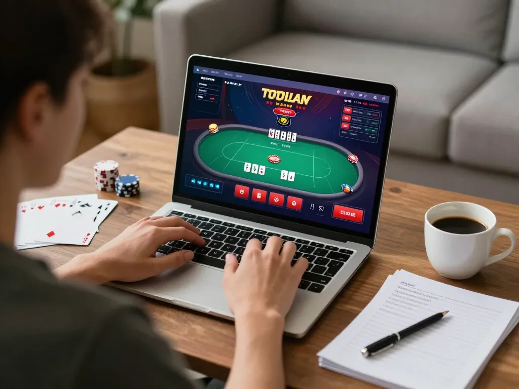 Engaging gameplay on 888bgo platform in a cozy home setting