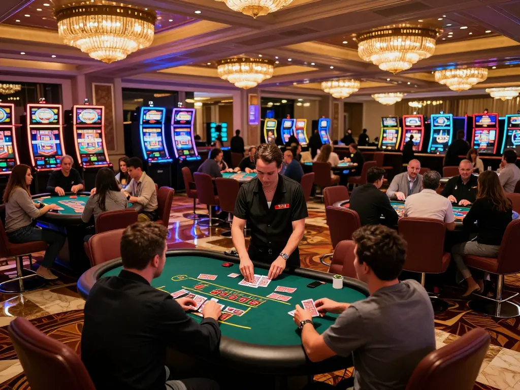 Play exciting blackjack at RED88 casino with active players and vibrant atmosphere