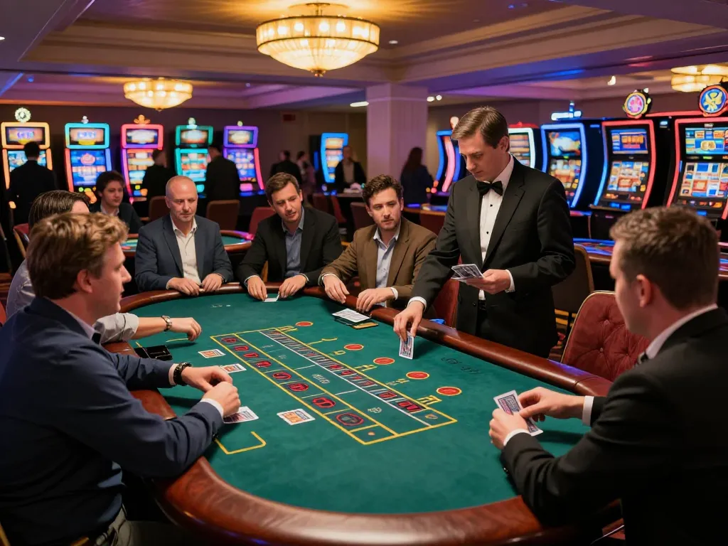 Players at a blackjack table engaged in gameplay at river4 casino, showcasing strategy and excitement