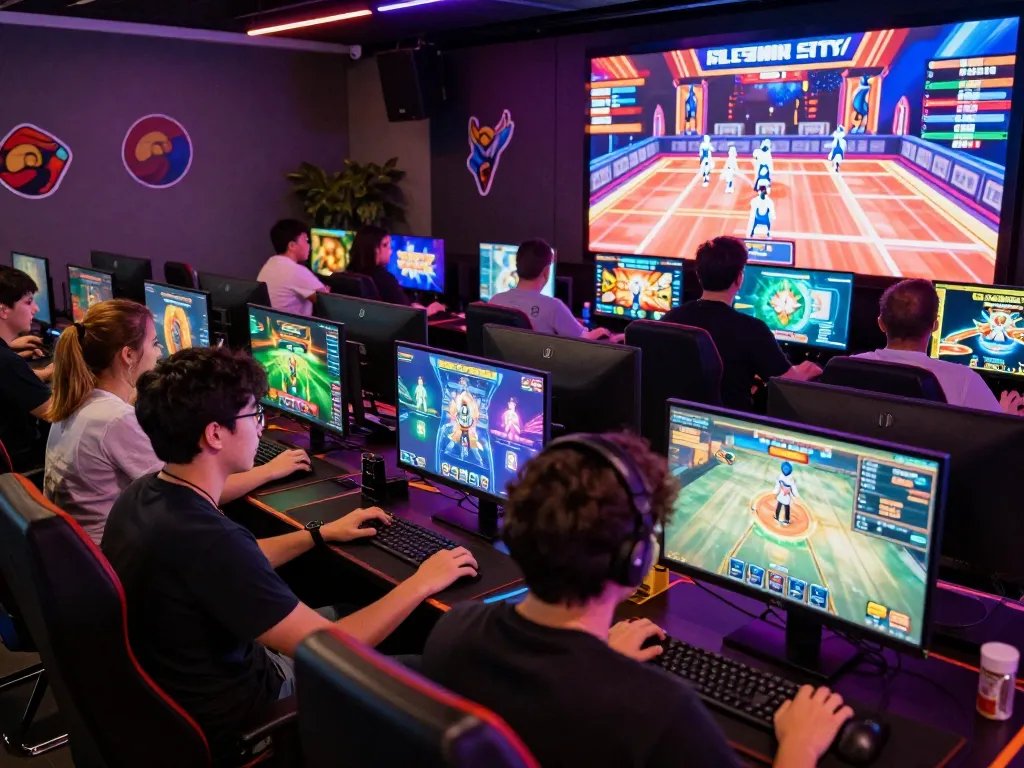 Users enjoying games on Hitclub platform, showcasing diverse gaming experiences and interactive atmosphere.