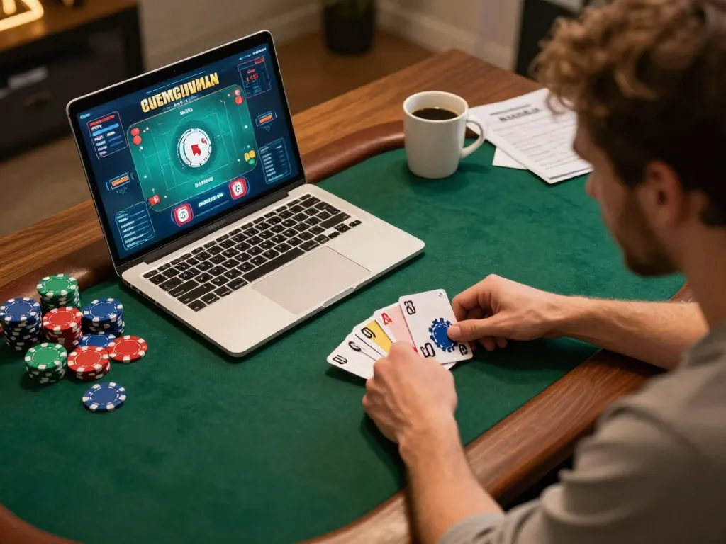 Player engaging in a victorious hand while playing poker online at 789club.