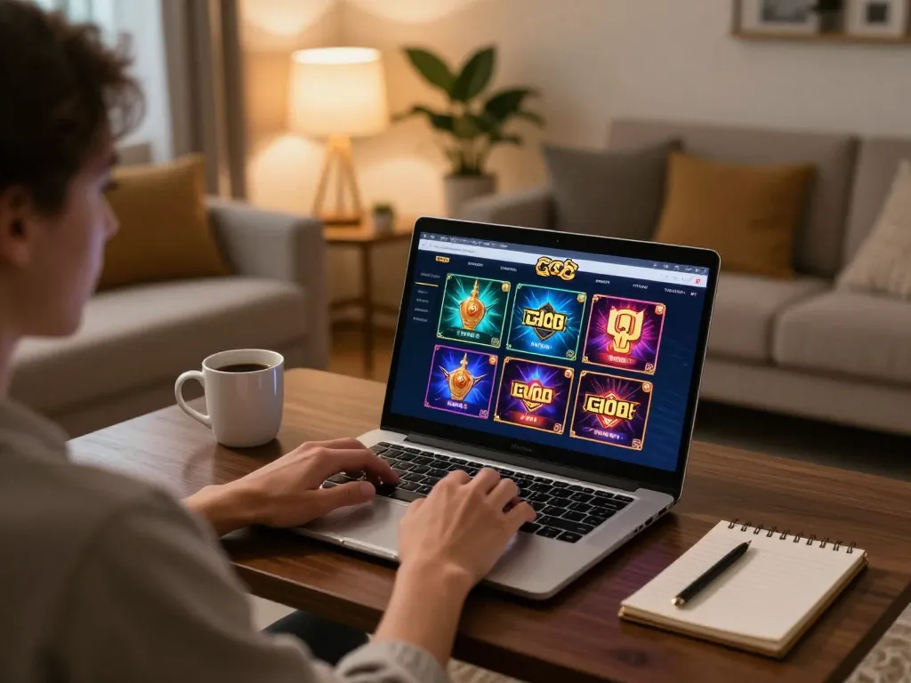 Gambling enthusiast immersed in strategic online gaming on GO8 com from home setup with modern decor.