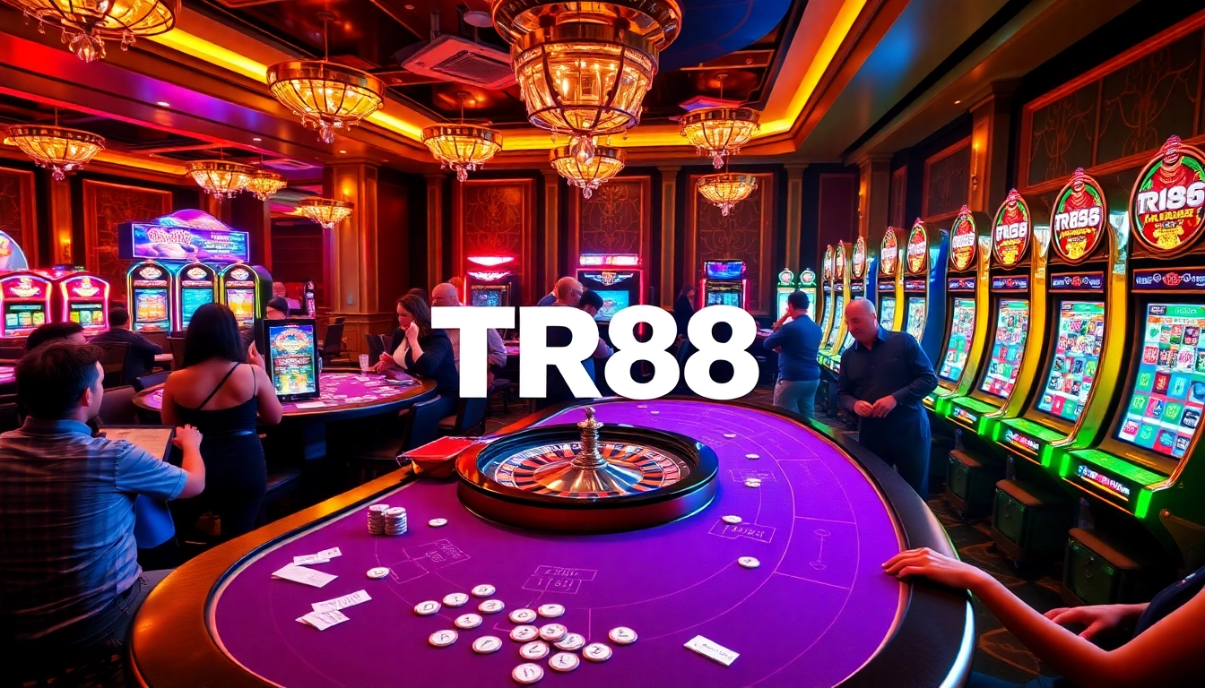Experience the excitement of TR88 with vibrant casino games and thrilling gambling moments.