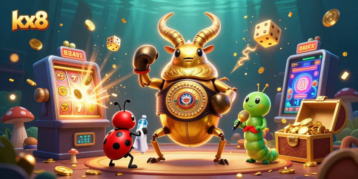 Experience kx8 gaming with vibrant jackpot celebrations, golden characters, and dynamic colorful action.