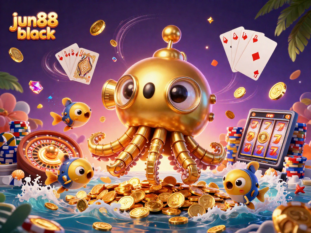 Experience thrilling games at jun88 black with a vivid scene of winning moments and casino excitement.