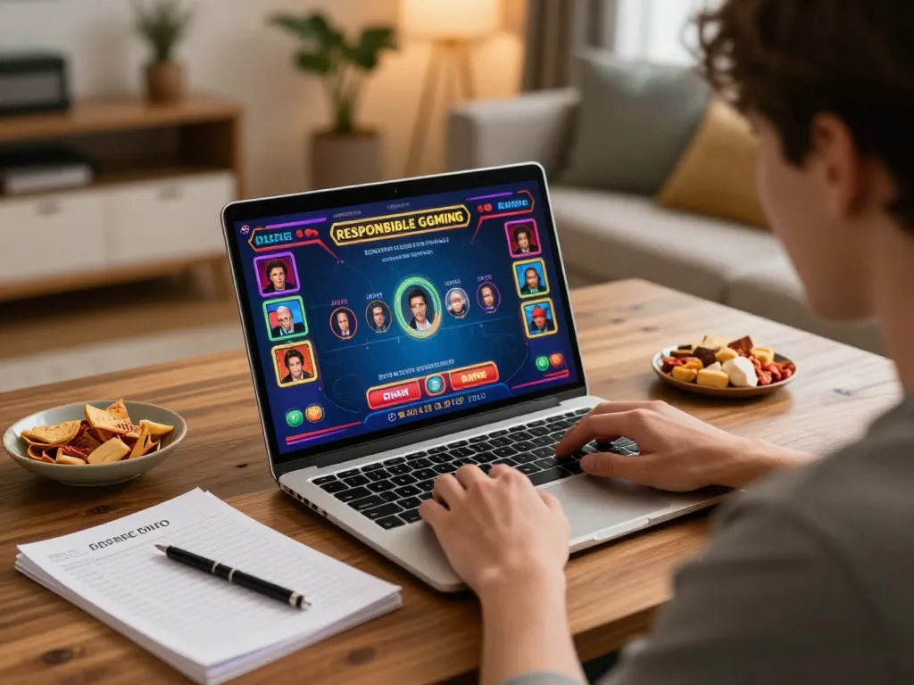 Player enjoying online gaming at Nk881 sa com with a vibrant live dealer interface, emphasizing responsible gambling.