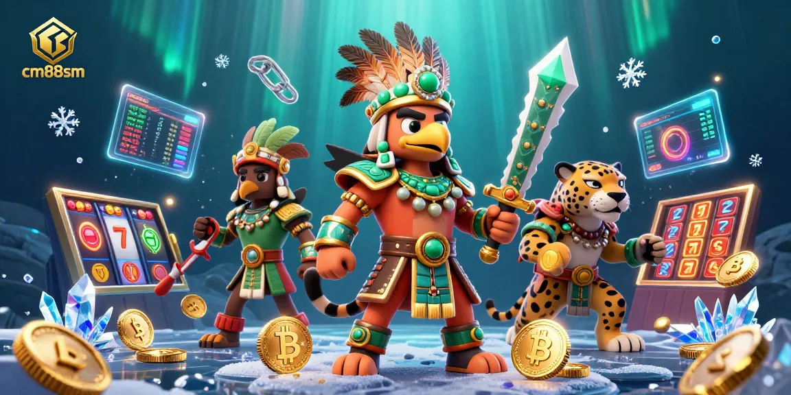 Spin and win at cm88sm with dynamic casino games and vibrant crypto elements in this engaging scene.