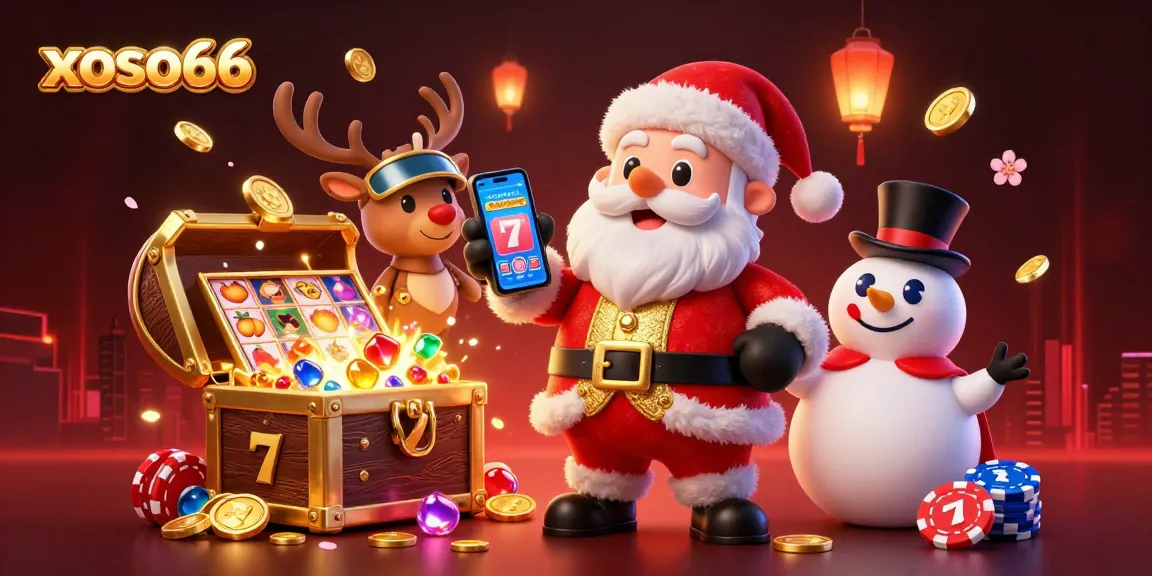 Spin to win with the xoso66 jackpot slots showcased by characters in a colorful casino scene.