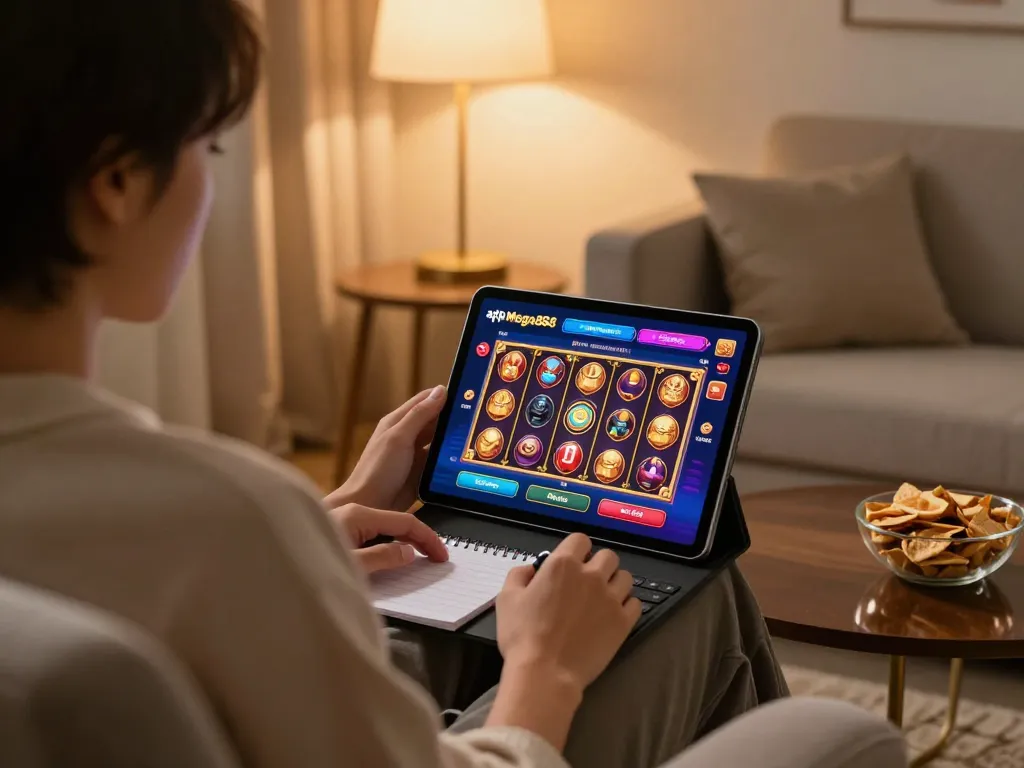 Engage with apk mega888 on a tablet while enjoying a cozy gaming experience at home.