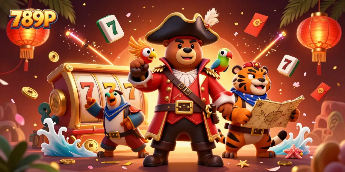 Experience thrilling adventures with 789P in a vibrant casino-inspired scene filled with excitement.