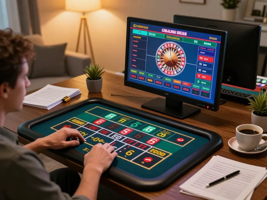 Player enjoying live dealer games at home with LV88's engaging interface and warm atmosphere