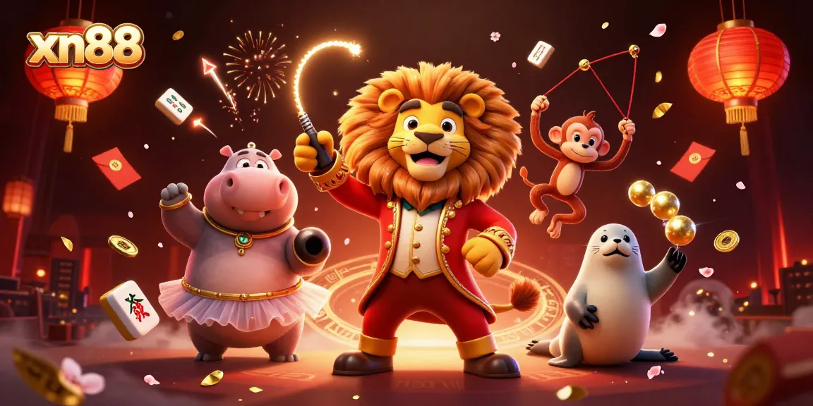 Experience thrilling gameplay with xn88's vibrant 3D casino illustration featuring lively characters.