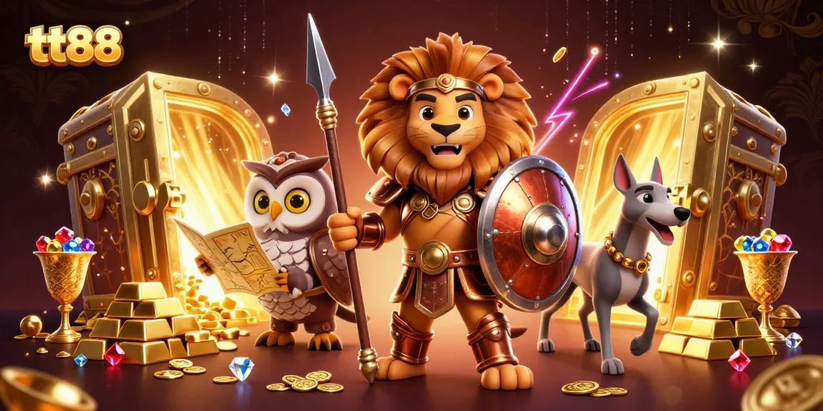 tt88 enhances your gaming with a vibrant scene of fortune and adventure in a casino setting.
