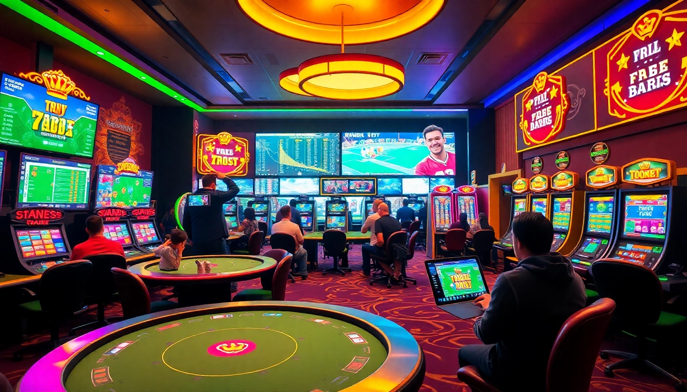 Exciting online betting scene at 789bet, showcasing vibrant casino games and digital devices.