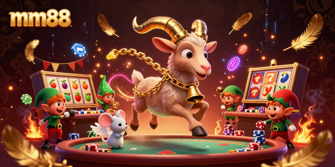 Experience thrilling gameplay at mm88 with an exciting 3D casino scene filled with fun characters and gaming elements.